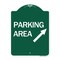 Signmission Parking Area Up Right Arrow, Green & White Aluminum Architectural Sign, 18" x 24", GW-1824-24613 A-DES-GW-1824-24613 - alternate 1